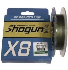 Shogun 8X 150 mt İp Misina Dark Green 0,13 mm 0.6 PE