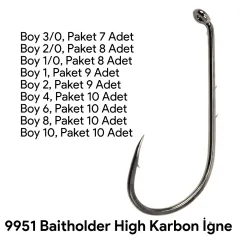 Shogun 9951 Baitholder İğne NO:8 PAKETTE 10 ADET