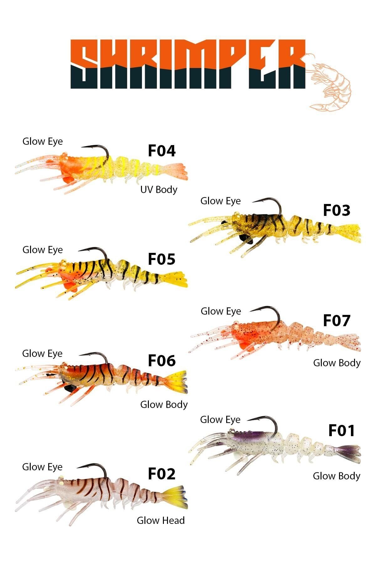 Fujin Shrimper 75mm 8.5gr Silikon Karides - F04 Native