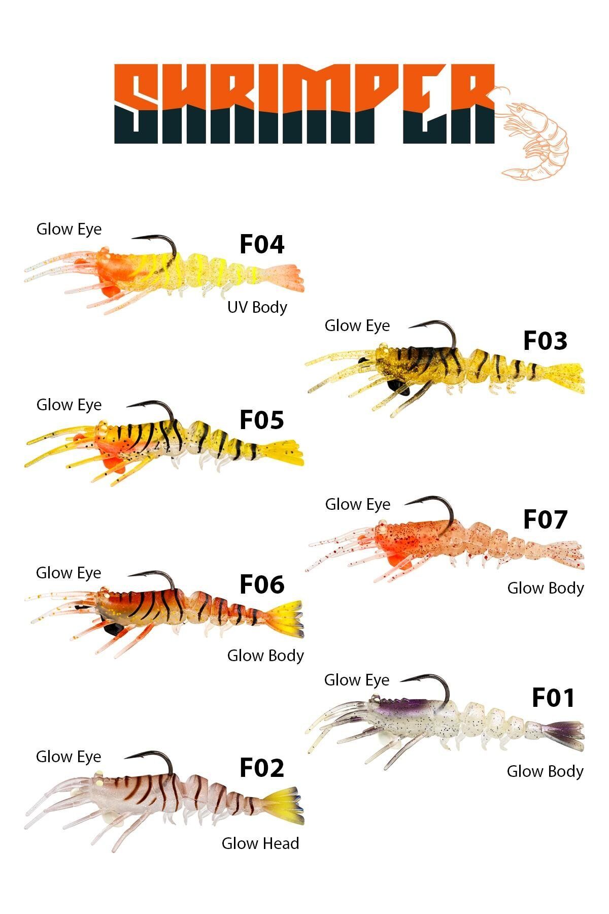 Fujin Shrimper 75mm 8.5gr Silikon Karides - F06 Angry Shrimp
