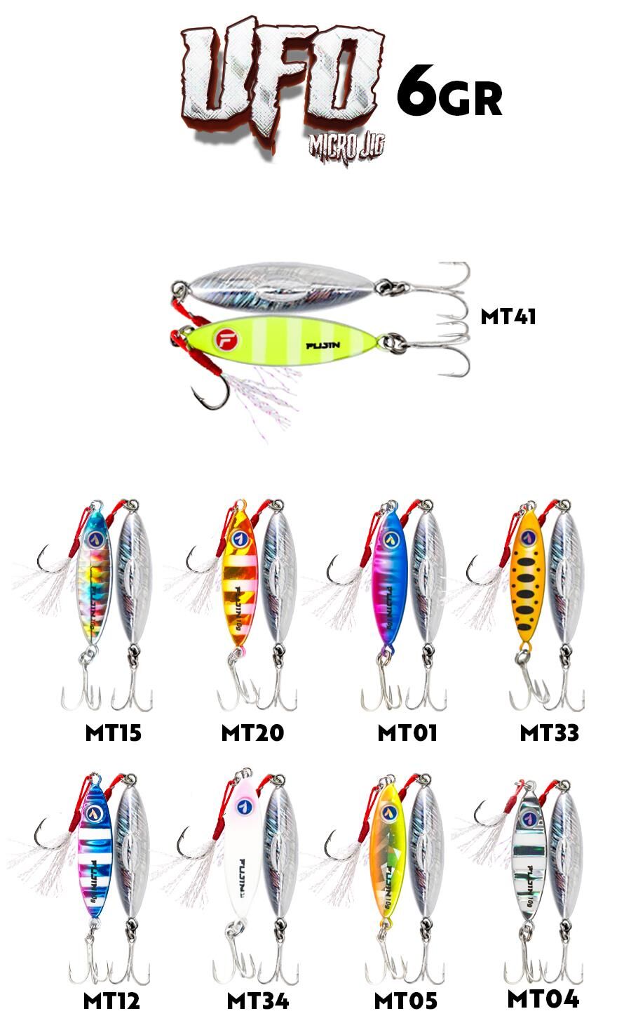 Fujin UFO Micro Jig 6gr  RENK :MT04 Zebra Glow